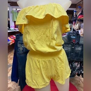 South Pole size XS hello strapless soft casual romper‎ ruffle summer spring